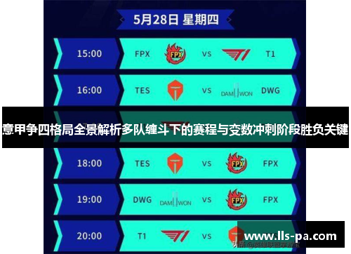 意甲争四格局全景解析多队缠斗下的赛程与变数冲刺阶段胜负关键