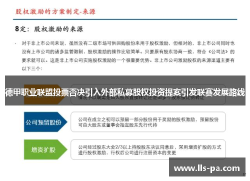德甲职业联盟投票否决引入外部私募股权投资提案引发联赛发展路线